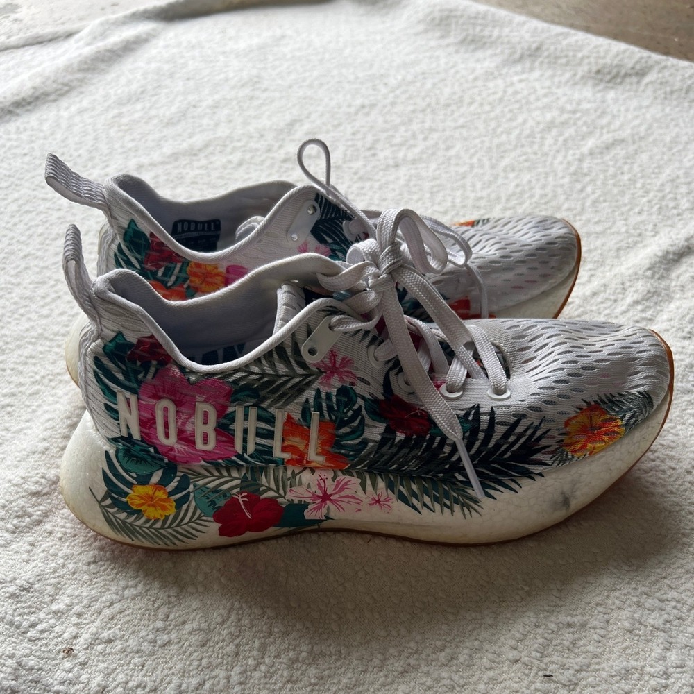 NOBULL Tropical Floral Knit Mesh Running Shoes Sneakers Women's 8 / Men's 6.5